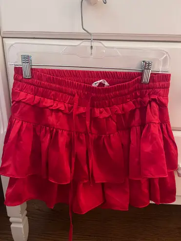 The Moon red day and ruffle skirt