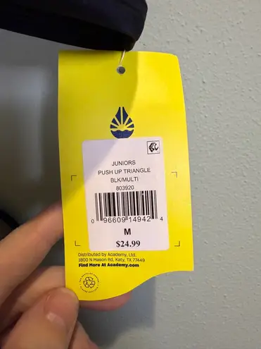 O'Rageous Junior’s Triangle Bikini Top Size M Tropical Criss