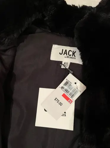 Jack by BB Dakota Black Faux Fur Vest