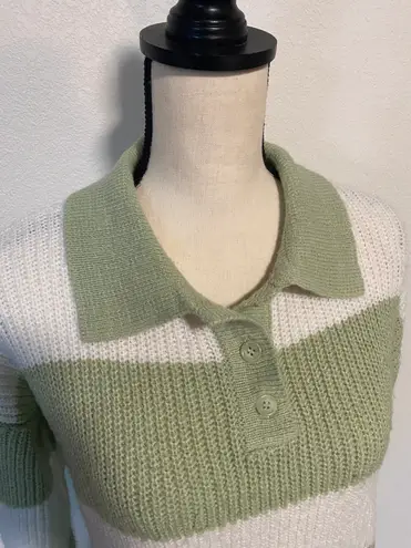 it's our time It`s Our Time Open Knit Pullover Sweater Striped Women’s Size M