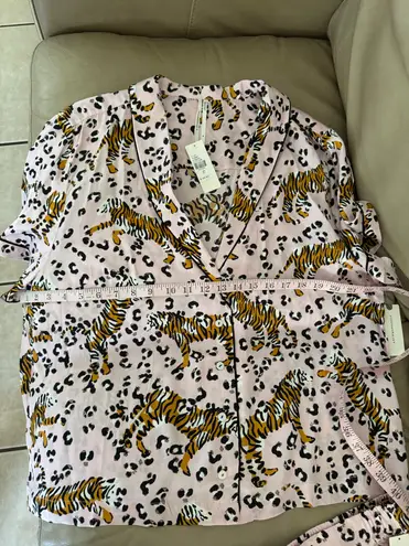 Anthropologie By  Silky Patterned Pajama Shorts and Top Set. MSRP $116. Size XL  - Image 12