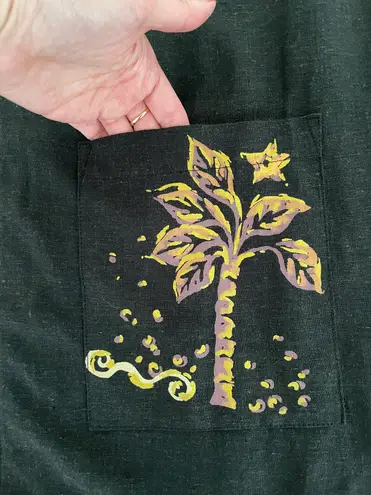 Julie Stevens by Carol Escritor Vintage Black Linen Blend Novelty Giraffe Cardigan, size 15/16