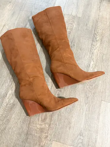 FashioNova NEW EGO women’s tan knee high boots size 7