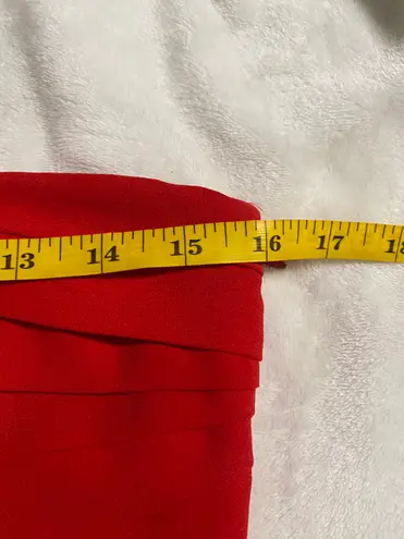 Rachel Roy RED Strapless Pleated DRESS NWOT Cocktail Prom Party Size 4