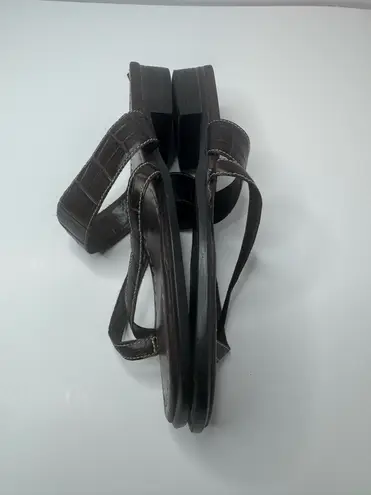 Etienne Aigner 'Apogee'Brown Strappy Leather Sandals Size 9M