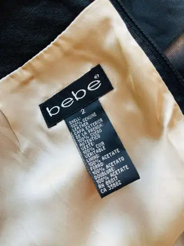 Bebe Vintage  100% Leather Skirt