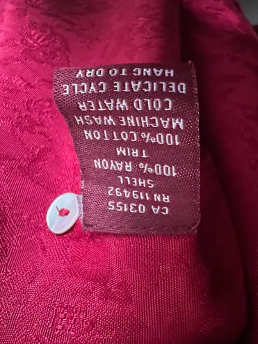 April Cornell Women’s Romantic Jacquard Court Maxi Dress Red Floral Size Large