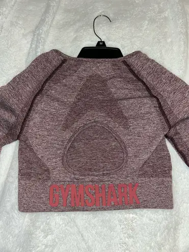Flex Gymshark Cropped Long Sleeve Crop Top Red Size M