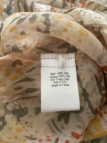 Johnny Was - 4Love and Liberty Sz S Sheer Lacy Silk Dress