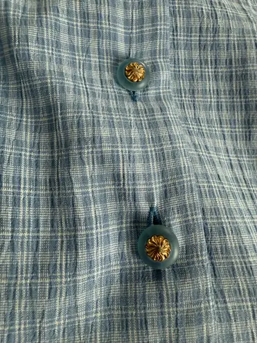 Kathie Lee Vintage Plaid Dress with Gold Buttons