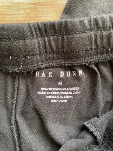 Rae Dunn Women DREAM Black Drawstring Jogger with Pockets Size Medium