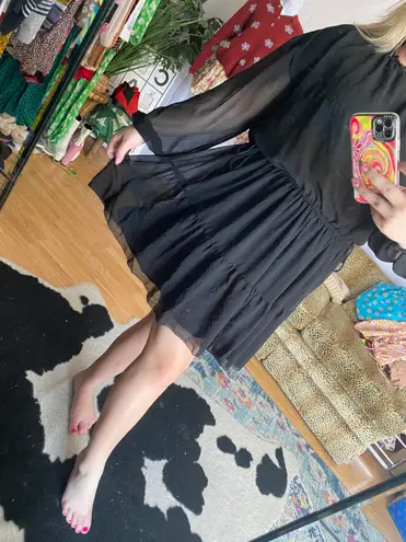 Aritzia Wilfred Black Long Sleeve Dress