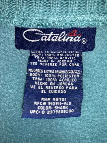 Catalina Vest Jacket Sleeveless Ladies XL Mock Neck Full Zip Sleeveless Fleece