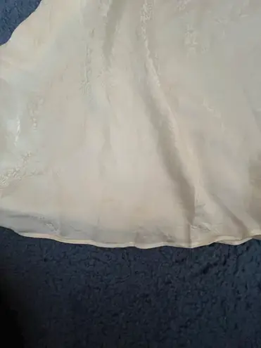 August Silk Lingerie Vintage Cream Mini Slip Dress MEDIUM