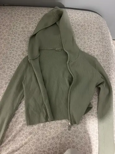 Brandy Melville Sage Green Zip Up