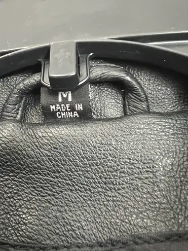 USA Bikers VTG Black Fringe Purple Rose Leather Zip Up Motorcycle Jacket (Size M)