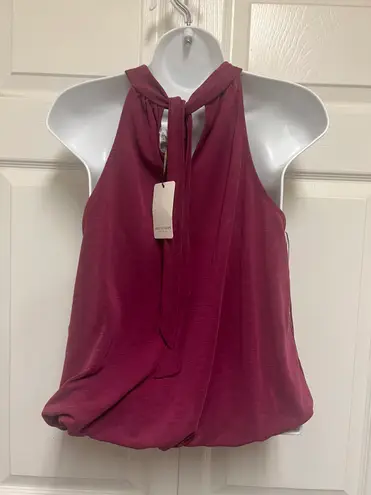 Green Envelope Plum Turtleneck Halter Top Purple