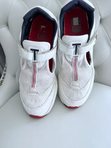 Tommy Hilfiger Vintage  Sneakers Women’s Size 9.5 White Red Retro Athletic Shoes - Image 4