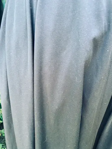 Vintage 70s 80s Gisele Black Long Sleeve Poleyester Dress Disco A Line Skirt M Size M