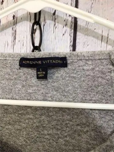 Adrienne Vittadini Gray & White Sweater 3/4 Sleeves Size Large 💕