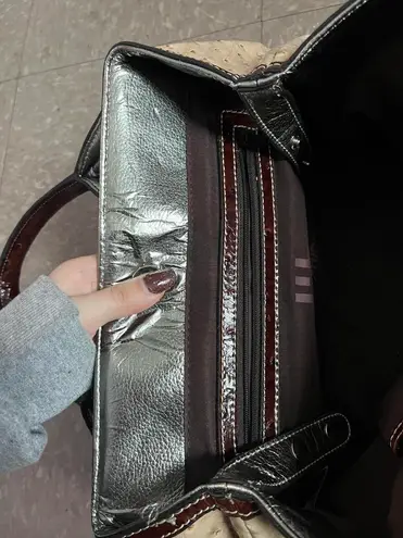 Elite Jeans Elite Ostrich leather shoulder bag