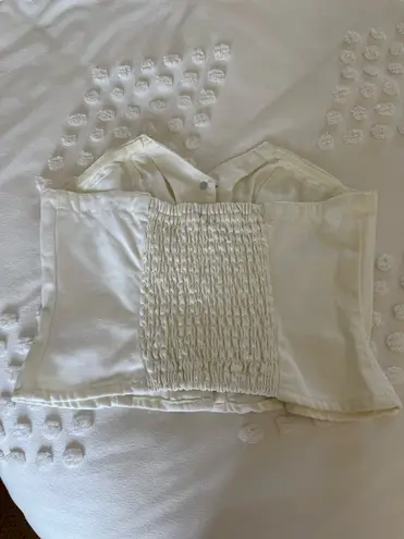 White jean corset top Size XS