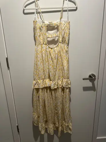 Yellow Floral Maxi Dress