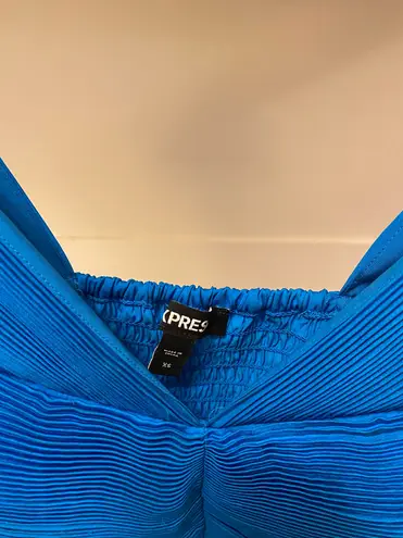 EXPRESS Blue Pleated  Top