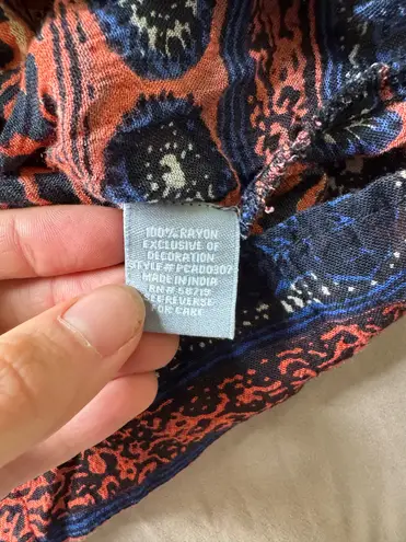 Ny Collection Smocked Patterned Maxi Dress