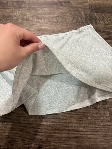 SKIMS  drop needle pointelle mini skirt in light heather grey