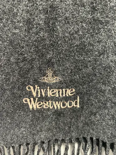 Vivienne Westwood gray wool scarf orb
