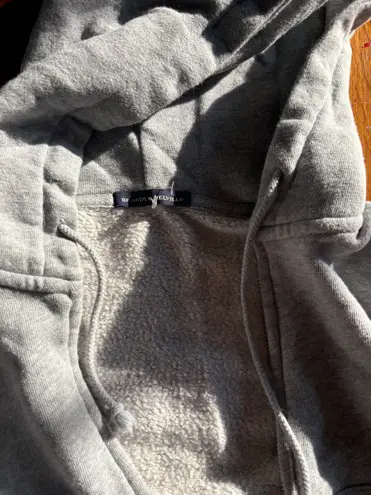 Brandy Melville grey cropped cute hoodie