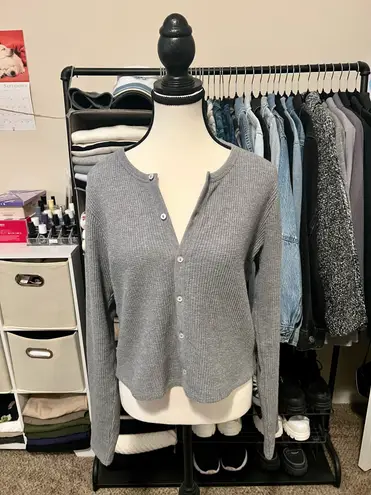 Abercrombie & Fitch  Button Down Shirt Size M Gray - Image 1