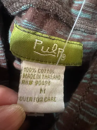 Pulp hoodie raglan tee two tone long sleeve brown pullover Shirt M Size M thumbnail 6