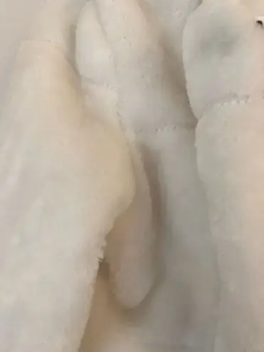 White Faux Fur Coat Size M