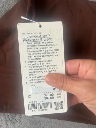 Lululemon  Align High-Neck Bra B/C - Size 12 - Lava Cake - Image 5