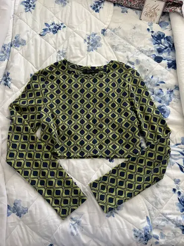 Francesca's glo fashion francesca’s green and blue top