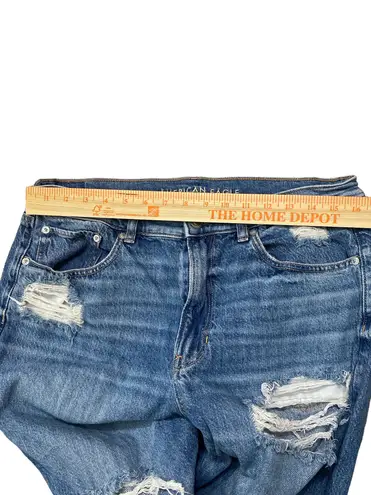 American Eagle Light Wash Super High Rise Baggy Straight Jeans