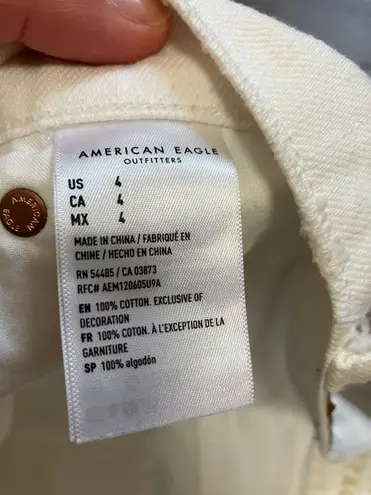 American Eagle White Jean Shorts