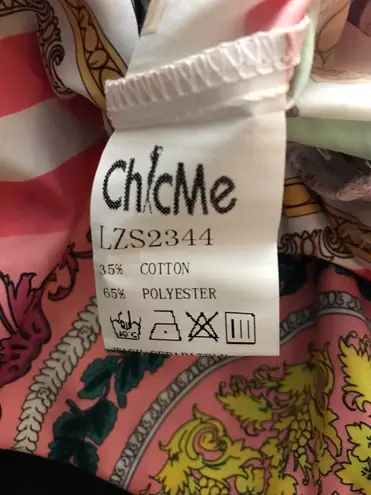 Chic Me Ankle Tie Print Jumpsuit Size S