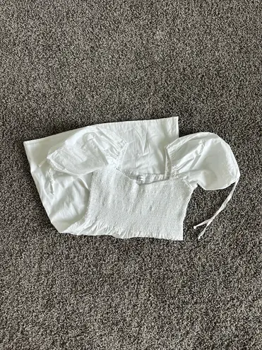 Faithfull the Brand X REVOLVE Wendy Mini Dress in Plain White, size XS