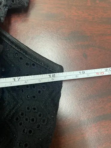 Ecowish Black Ruffle Sleeve A-Line Summer Dress Size Large