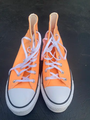 Converse Neon Orange Plateform