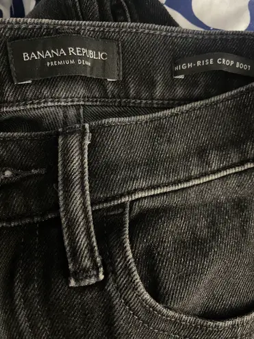 Banana Republic Black Cropped Bootcut Jeans Size 26