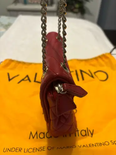 Mario Valentino Valentino Quilted Red Mario Mini Handbag