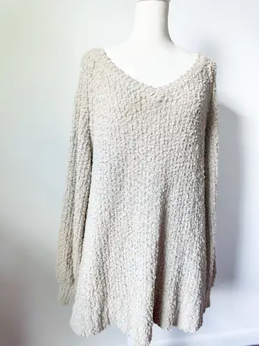 Cream Oversized Comfy Popcorn Sweater Size L