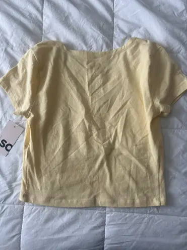 Kohls Khols Yellow Cropped T-shirt