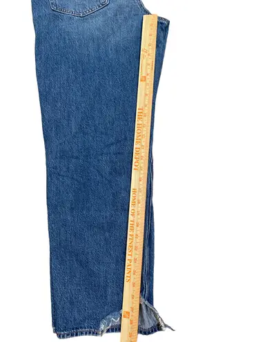 American Eagle Light Wash Super High Rise Baggy Straight Jeans