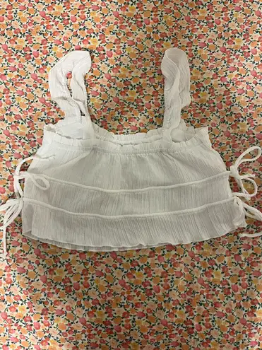 Boutique white crop top