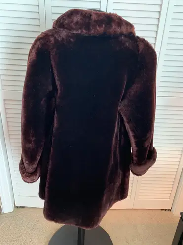 ROSHEKS dubuque Vintage Real Fur Coat Brown Size M